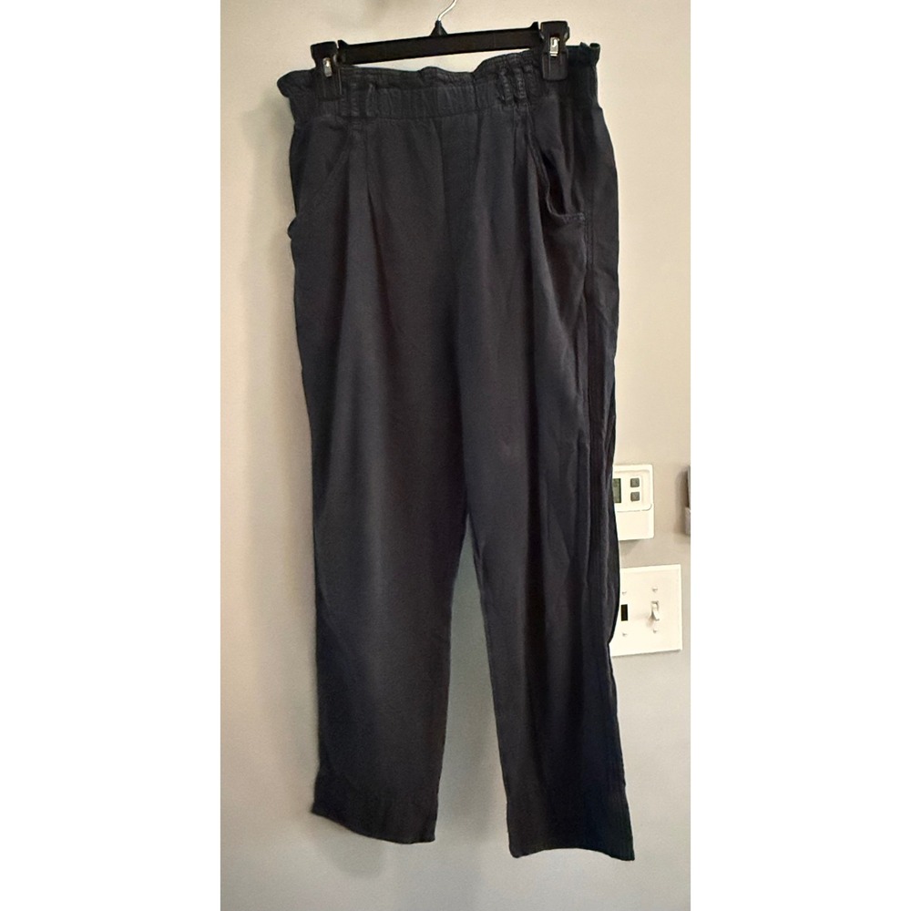 Anthropologie Jogger Pants Womens Small Black Cotton Paperbag Waist Relaxed Boho